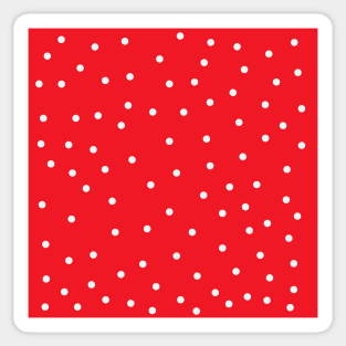 red and white polka dot pop art Sticker